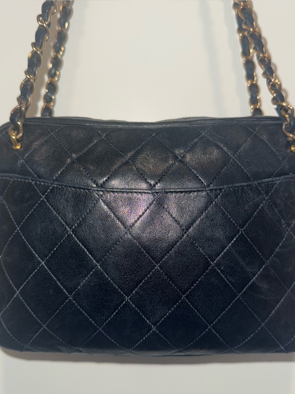 Authentic CHANEL CC Black Quilted Shoulder Camera Bag - Picture 5 of 11